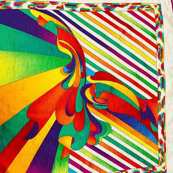 Rare Vitaliano Pancaldi 17" Silk Pocket Square - Picture 5 of 13